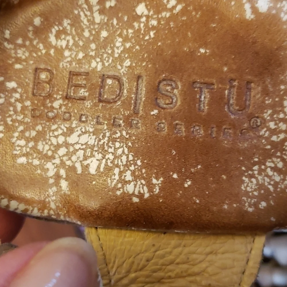 BED Stu Platform & Wedge Sandals EUC Tan & White